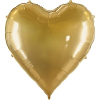 Palloncino a cuore XXL dorato di 1,36 x 1,29 m