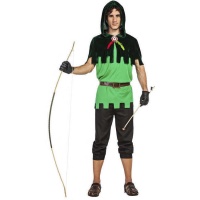 Costume da arciere con cappuccio per uomo