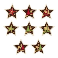 Decorazioni di zucchero stelle di Natale da 4,4 x 4,6 cm - Dekora - 48 unità