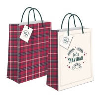 Sacchetto regalo classico per Natale 45 x 33 x 10 cm - 1 pz.