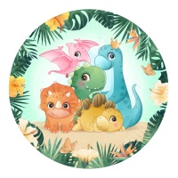 Piatti Happy Dinosaur 23 cm - 8 pezzi.