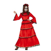 Costume Catrina rossa da donna