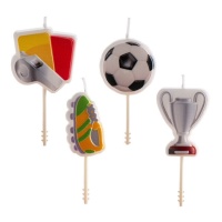 Candele da calcio - Dekora - 4 pz.