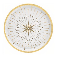 Piatti di 17 cm con Stella bianca - 6 pezzi