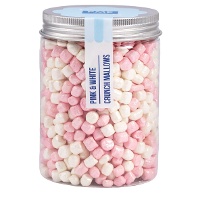 Sprinkles di mini marshmallow croccanti perlati bianchi e rosa da 87 g - PME