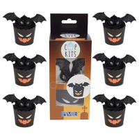 Set di decorazioni per cupcake con pipistrello di Halloween - PME - 6 unità