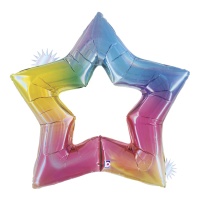 Palloncino stella arcobaleno da 1,22 m - Grabo