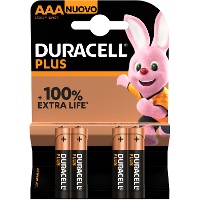 Pile alcaline formato AAA - Duracell - 4 unità