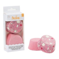Pirottini cupcake con elefantino rosa - Decora - 36 unità