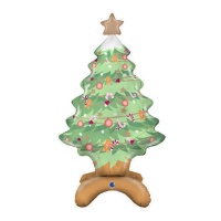 Mappamondo decorato per albero di Natale 79 x 77 x 24 cm - Grabo