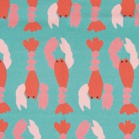 Tessuto in tela di cotone Lobsters Turchese - Katia