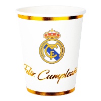 Bicchieri del Real Madrid di Buon Compleanno - 8 pezzi