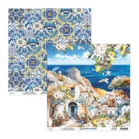 Carta per scrapbooking Mediterranean Heaven 02 - Mintay Papers - 1 foglio