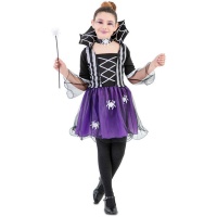 Costume da vampira con ragni per bambina