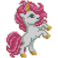 Magnete per unicorno rosa dipinto a diamante - Collezione D art