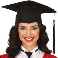 Tocco da laurea in tessuto per adulti