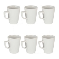 Tazza da colazione in porcellana da 350 ml - 6 pezzi.