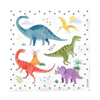 Tovaglioli Dinosauro Bebè Felice 16,5 x 16,5 cm - 20 pezzi