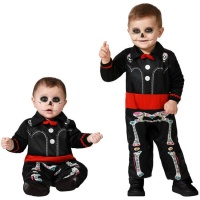 Costume scheletro messicano di giorno dei morti per bambino