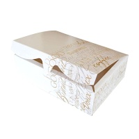 Scatola 22 x 16,3 x 6,3 cm per biscotti con design di lettere