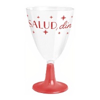 Calice di 220 ml di Salute, denaro e amore per vino o acqua - 3 unità