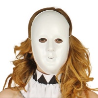 Maschera di plastica bianca