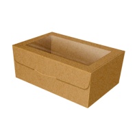 Scatola 19,5 x 11 x 7,5 cm per biscotti kraft