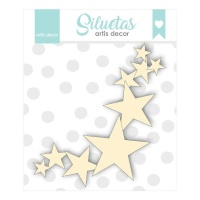 Chipboard scia di stelle da 12 x 12,5 cm - Artis decor - 1 unità