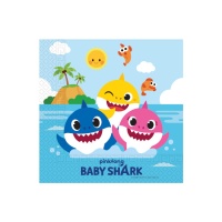 Tovaglioli Baby Shark family da 16,5 x 16,5 cm - 20 unità