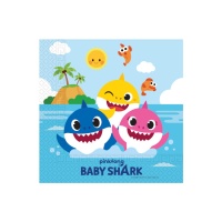 Tovaglioli famiglia Baby Shark 16,5 x 16,5 cm - 20 pz.