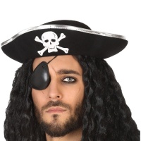 Cappello da pirata con teschio incrociato