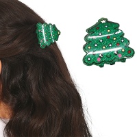 Fermacapelli a forma di albero di Natale da 4,5 cm - 1 unità