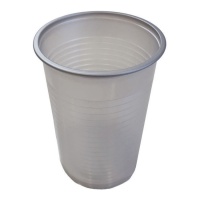 Bicchieri di plastica argento da 200 ml - 20 pz.