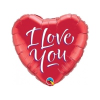 Palloncino cuore rosso I love you da 46 cm - Qualatex