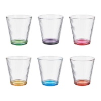 Bicchiere da 310 ml con base colorata assortita - 6 unità