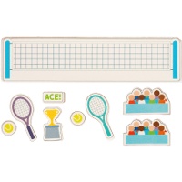 Decorazioni in zucchero 2D per torta - Tennis - 9 pezzi