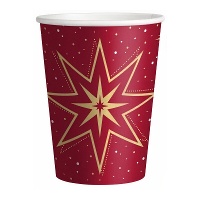 Bicchieri da 270 ml di Stelle Felici Natale - 6 unità