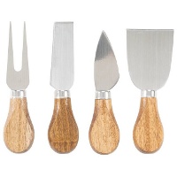Coltelli per formaggio con manico in acacia - 4 pezzi