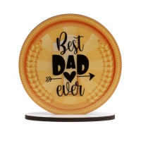 Cake topper con messaggio Best Dad Ever - Dekora