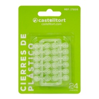 Chiusure a scatto in plastica da 0,8 cm - Castelltort - Chiusure in plastica da 8 mm - 24 coppie