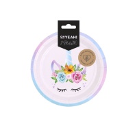 Piatti Unicorno Incantato 18 cm - 8 unità