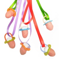 Ciondoli a forma di pene in colori assortiti - 6 unità