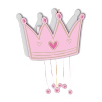 Piñata a forma di corona rosa