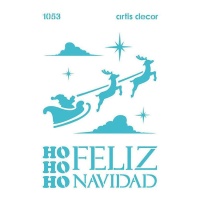 Stencil per Natale HOHOHO di 20 x 28,5 cm - Artis decor - 1 unità
