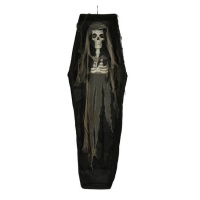 Figura scheletro con bara appeso - 1,60 m