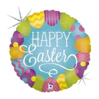 Pallone rotondo di Buona Pasqua di 35x35 cm - Grabo