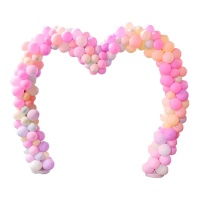 Arco di palloncini a forma di cuore 2,6 x 2,2 m - 23 pezzi - Liragram