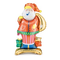 Palloncino Babbo Natale con regali 1,06 x 0,63 m - PartyDeco