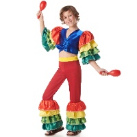 Costume da ballerino rumba multicolore per bambino
