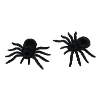 Ragni decorativi in velluto nero di 10 cm - 2 pezzi